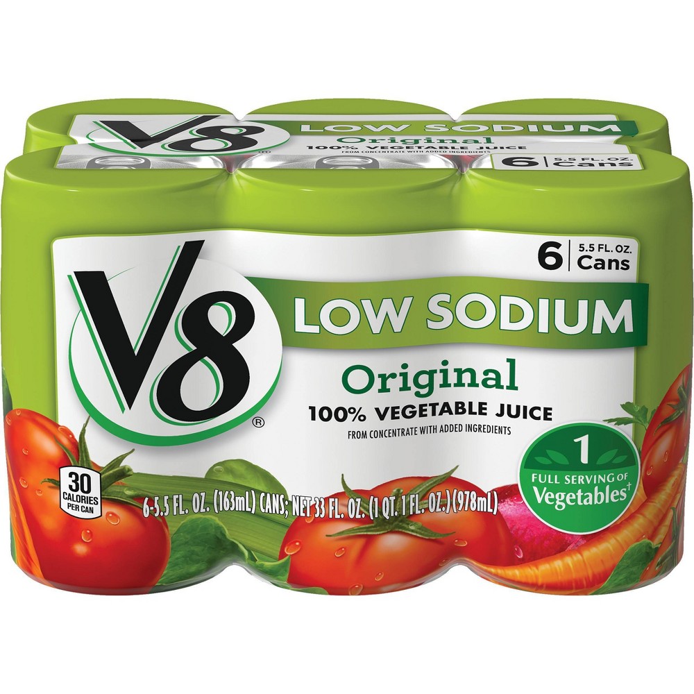 UPC 051000000675 product image for V8 Original Low Sodium 100% Vegetable Juice - 6pk/5.5 fl oz Cans | upcitemdb.com