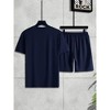 TIME HOLLOW Solid Drop Shoulder Tee & Shorts - Perfect For Summer Vacations - 2 of 3