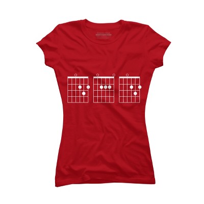 Junior's Design By Humans Rocking Dad Guitar Chords By HoangCathrine T-Shirt