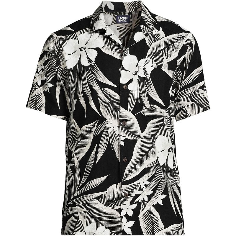 Lands' End Men's Traditional Fit Short Sleeve Camp Collar Hawaiian Shirt, 3 of 5