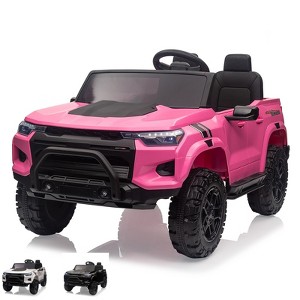 24V Kids Ride on Truck Car with Remote Control,Kids, LED Lights & Music, Storage Trunk,2 Speeds,Bluetooth,MP3,for Boys & Girls - 1 of 4