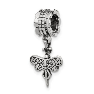 Black Bow Jewelry Sterling Silver Dragonfly Dangle Bead Charm