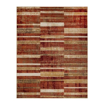 Modern Farmhouse Wide Striped Indoor Runner or Area Rug by Blue Nile Mills
