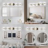 DAKAFUL Dimmable Bathroom Vanity Light,Vanity Fixtures Over Mirror with Glitter Acrylic Globe Shade,Led Wall Sconce for Bathroom/Bedroom - 3 of 4
