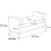Upholstered Bench with Bolster Pillows & Wood Legs - Breathable Boucle Fabric, 275LB Capacity, for End of Bed, Living Room, Entryway - 2 of 4