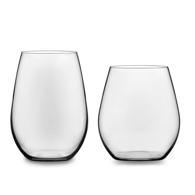 Libbey Signature Clear Stemless 12-Piece Wine Glass Set