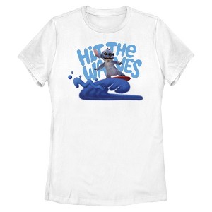 Womens Lilo & Stitch Hit The Waves T Shirt - 1 of 4