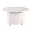 44" Round Aluminum 55000 BTUs Propane Woven Fire Table with 2 Covers - Oakland Living
 - 2 of 4