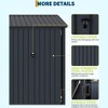 6x8 FT Outdoor Metal Storage Shed, Large Lockable Garden Tool Shed with Updated Frame Structure, Utility Tool Storage House for Backyard - 4 of 4