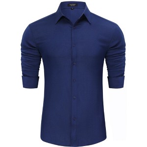 Men's Hawaiian Floral Shirts Summer Party Casual Basic Button Shirt Tropical Christmas Holiday Beach Shirts - 1 of 4