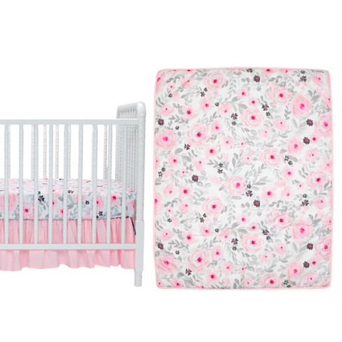 Watercolor floral nursery clearance bedding