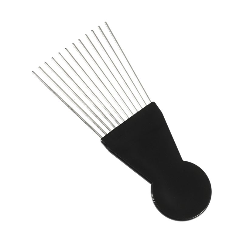 Unique Bargains Women's Metal Hair Pick Afro Comb Hairdressing Styling Tool 5.98"x2.60" Black 2Pcs, 5 of 7