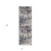 Gray and Ivory Abstract Power Loom Area Rug - 3 of 4