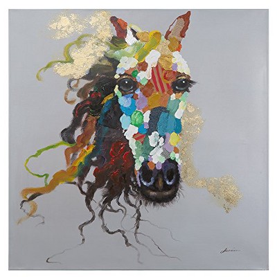 Yosemite Home Decor Horse of an Abstract Color, Multicolor 1.5 x 47.25 x 47.25