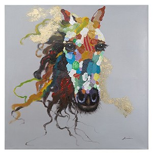 Yosemite Home Decor Horse of an Abstract Color, Multicolor 1.5 x 47.25 x 47.25 - 1 of 1