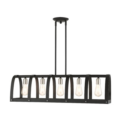 Livex Lighting Stoneridge 5 - Light Chandelier in  Textured Black