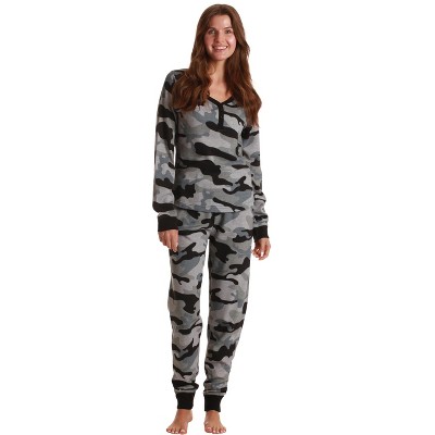 followme Women's Jogger Pajama Pants Set Ultra-Soft Velour PJs (Black -  Snowflake, X-Large) 