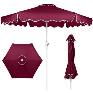 best wood pole patio umbrella Best Choice Products 10 ft. Metal Pole Market Outdoor Patio Umbrella in  Green SKY8338
