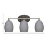 Toltec Lighting Capri 3 - Light Vanity in  Brushed Nickel with 5" Gray Matrix Shade - 2 of 2
