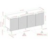 Bella Depot 69" Fluted-Door Minimalist Storage Sideboard - 4 of 4