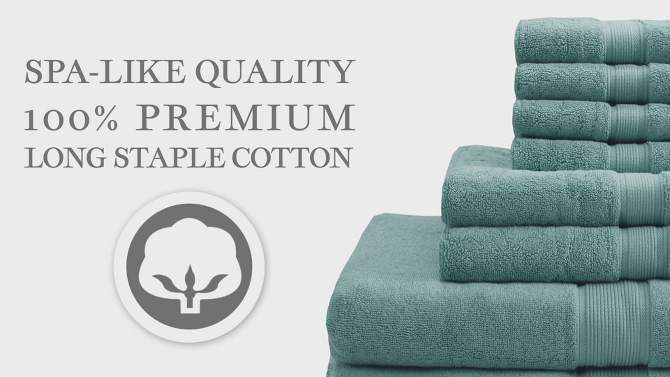 8pc Cotton Towel Set Sage Green - Madison Park, 2 of 11, play video