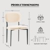 FERPIT Set of 2 Modern Teddy Fabric Upholstered Dining Chair with Metal Legs - 4 of 4
