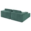 Merax Corduroy Double Sofa Bed with 2 Pillows and Square Armrests - 4 of 4