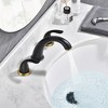 Sumerain  8 inch Widespread Bathroom  Faucet, SUS 304 Faucet with Two Handle, Black and Gold - 3 of 4