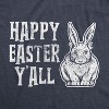 Womens Happy Holiday Yall T shirt Funny Bunny Saying Egg Hunt Basket Gift for Her - Crazy Dog Women's T Shirt - 2 of 4