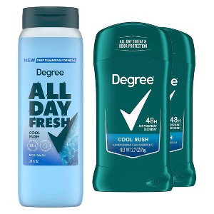 Degree 2 Count/2.7oz Antiperspirant & Deodorant + 20 fl oz Body Wash - 1 of 4