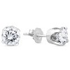 Pompeii3 1 1/2CT Diamond Push Push Studs Enhanced 14k White Gold - 2 of 3