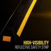 Pyle Heavy-Duty Vehicle Wheel Stop Curb Tire Block (PCRSTP11X4) - Yellow Reflective Safety Strip - Set of 4 - 4 of 4