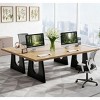Gulches 70.86" Executive Desk, Large Computer Office Desk with Double Wood Pedestal, Modern Home Office Writing Table - 2 of 4