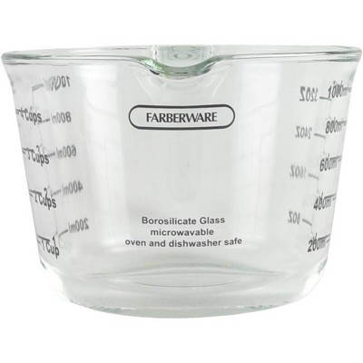 Farberware 4-Cup Clear Borosilicate Glass Measuring Cup
