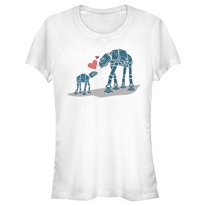 Juniors Womens Star Wars AT-AT Love T-Shirt - 1 of 4