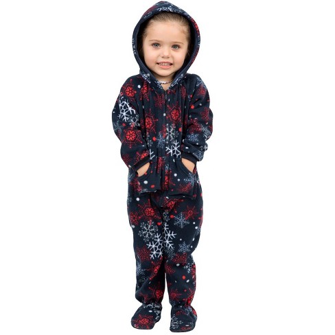 Men's Warm Fleece One Piece Hooded Footed Zipper Pajamas Set, Soft Adult  Onesie Footie With Hood For Winter : Target