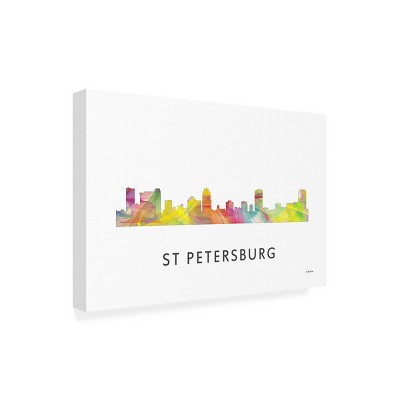 Trademark Fine Art -Marlene Watson 'St Petersburg Florida Skyline' Canvas Art