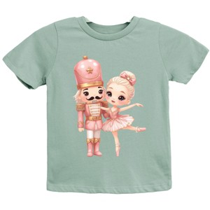 Pink Nutcracker Ballerina - Youth Short Sleeve Graphic T-Shirt and Toddler Short Sleeve Graphic T-Shirt - 1 of 3
