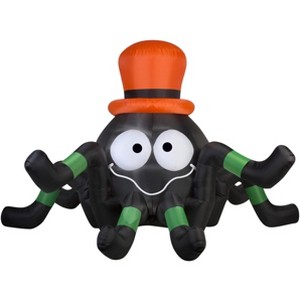 Gemmy Animated Airblown Inflatable Spider w/ Orange Hat Giant, 6 ft Tall, Multicolored - 1 of 3