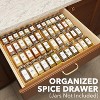 Attop Bamboo Spice Drawer Organizer, (Need 3" Deep Drawer) Expandable 4 Tier Spices Rack for Cabinet, Kitchen Seasoning - 4 of 4