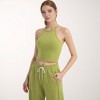 Anna-Kaci Active Women's High Neck Cropped Tank Top with Racer Style Straps and Seamless Fit for Active and Casual Wear - 2 of 4