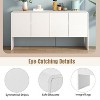 ELJGET Sideboard Buffet Cabinet, 4 Doors Accent Storage Cabinet, Console Table Coffee Bar for Kitchen, Hallway, Living Room - 4 of 4