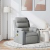 vidaXL Light Gray Fabric Massage Recliner Chair with Side Pocket and Manual Adjustability for Living Room Comfort - 2 of 4