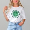 Simply Sage Market Women's Feelin Lucky Checkered Smiley Short Sleeve Graphic Tee - 2 of 3
