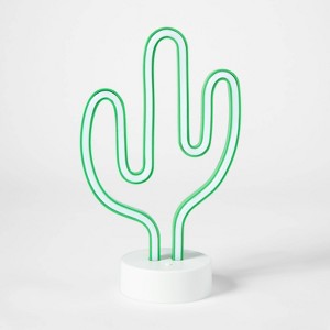 Cactus Neon LED Edge-Lit Green - Room Essentials