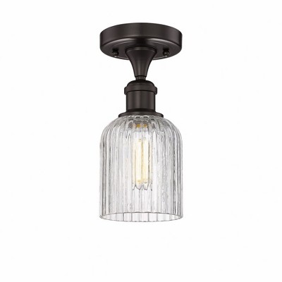 Bridal Veil - 1 Light Semi-Flush Mount In Art Deco Style-9.13 Inches Tall and 5 Inches Wide