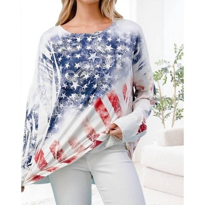 Women's Long Sleeve Flag Top - Blumin