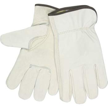 Mcr Safety Driver Gloves Leather Medium Cream 3211M