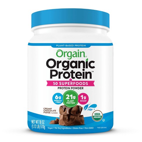 Orgain Organic Vegan Protein & Superfoods Powder - Chocolate - 16oz - image 1 of 4