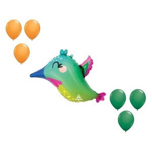 LOONBALLOON 25 Inch Std Shape Colorful Hummingbird Balloon Medium Shape Set (6x latex) - 1 of 1